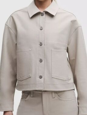 lululemon athletica Cream Button-Front Jean Jacket